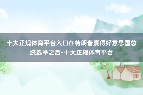 十大正规体育平台入口　　在特朗普赢得好意思国总统选举之后-十